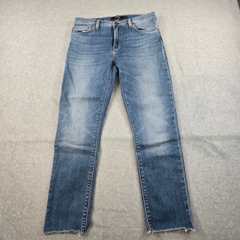 Hudson Nico Skinny Jeans Womens 27 Medium Wash Raw Hem WMR447DDA